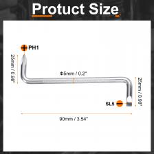 1/2/4 шт. смещенная отвертка с крестообразным шлицем, прямоугольная отвертка 90 градусов, двусторонняя отвертка Z-типа, ручной инструмент для ремонта 1/2/4 шт. смещенная отвертка с крестообразным шлицем, прямоугольная отвертка 90 градусов, двусторонняя отвертка Z-типа, ручной инструмент для ремонта