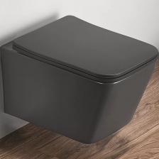 Унитаз подвесной CeramaLux 5170MDH серый матовый с сиденьем микролифт Унитаз подвесной CeramaLux 5170MDH серый матовый с сиденьем микролифт