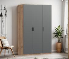 Шкаф трехдверный Макс 1500 мм, вариант №2 (ЛДСП, корпус дуб вотан) Шкаф трехдверный Макс 1500 мм, вариант №2 (ЛДСП, корпус дуб вотан)