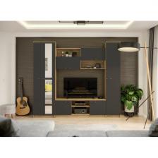 Готовые гостиные Woodville Бертелена дуб крафт серый / антрацит Готовые гостиные Woodville Бертелена дуб крафт серый / антрацит