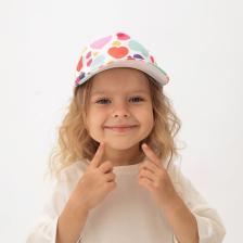 Кепка детская MINAKU «Сердца», белая, размер 52 Кепка детская MINAKU «Сердца», белая, размер 52