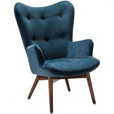 Кресло Хайбэк синий/т.орех R-Home арт.4101060120h_Blue_т.орех Кресло Хайбэк синий/т.орех R-Home арт.4101060120h_Blue_т.орех