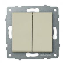 выключатель 2-клавишный OVIVO Loft крем выключатель 2-клавишный OVIVO Loft крем