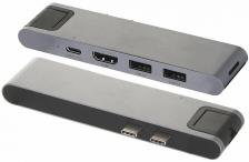 Хаб Baseus Thunderbolt C+Pro Seven-in-one Smart HUB Docking Station Grey (CAHUB-L0G)