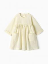 Платье для девочки MINAKU: Eco style, рост 68-74 см, молочное Платье для девочки MINAKU: Eco style, рост 68-74 см, молочное