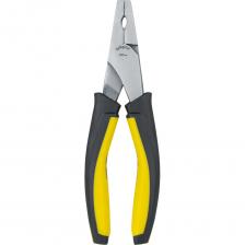 Шарнирно-губцевые инструменты Navigator «Мощный рычаг» используются для электромонтажных, электротехнических и общестроительных работ, включающих резку стальных, медных и алюминиевых проводов, пластиковых хомутов, удержание мелких деталей, а также для резки различных стальных изделий, мягкой и твердой проволоки. Мощный рычаг – небольшое расстояние между шарниром и режущими кромками существенно снижает энергозатраты, в 5 раз повышая эффективность работы Лезвия изготовлены из стали с антикоррозийной обработкой Индукционная закалка рабочих поверхностей значительно продлевает срок службы инструмента Рукоятки из термопластичной резины обеспечивают надежный хват, предотвращая выскальзывание Шарнирно-губцевые инструменты Navigator «Мощный рычаг» используются для электромонтажных, электротехнических и общестроительных работ, включающих резку стальных, медных и алюминиевых проводов, пластиковых хомутов, удержание мелких деталей, а также для резки различных стальных изделий, мягкой и твердой проволоки. Мощный рычаг – небольшое расстояние между шарниром и режущими кромками существенно снижает энергозатраты, в 5 раз повышая эффективность работы Лезвия изготовлены из стали с антикоррозийной обработкой Индукционная закалка рабочих поверхностей значительно продлевает срок службы инструмента Рукоятки из термопластичной резины обеспечивают надежный хват, предотвращая выскальзывание