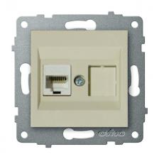розетка 1 пост компьютерная OVIVO Loft CAT6 крем розетка 1 пост компьютерная OVIVO Loft CAT6 крем