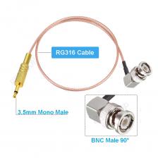 BNC штекер-мама на 3,5 мм 1/8 дюйма моно TS штекер стерео адаптер коаксиальный силовой аудио кабель RG316 для коротковолнового радио BNC штекер-мама на 3,5 мм 1/8 дюйма моно TS штекер стерео адаптер коаксиальный силовой аудио кабель RG316 для коротковолнового радио