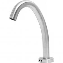 Автоматический смеситель Kopfgescheit KR5148SCV-DС не поворотный, без регулировки температуры, предназначен для бытовой и коммерческой эксплуатации. Отвечает повышенным требованиям к надежности.Вандалозащищенный корпус из нержавеющей стали (SUS304) позволяет использовать для ухода любые моющие средства. Инфракрасный сенсор нового поколения с полностью цифровой обработкой сигнала. Световая индикация разряда батарей.Автоматическая настройка сенсора при первом включении. Возможность дистанционной настройки сенсора при помощи пульта (нет в комплекте поставки). Электромагнитный клапан из пластика со встроенным фильтром грубой очистки без регулировки потока.Передовая технология энергосбережения, увеличивающая срок службы элементов питания.Питание - DC 6V (4 батареи типа "АА", нет в комплекте поставки). Для подключения к внешнему питанию можно использовать USB кабель из комплекта поставки или блоки питания KG-PS12 (для сети 12 вольт) и KG-PS220 (для сети 220 вольт), которые приобретаются отдельно.Автоматическое отключение воды при использовании более 60 секунд. Автоматическое пополнение донного гидрозатвора (сифона) водой в случае неиспользования более суток. Автоматический смеситель Kopfgescheit KR5148SCV-DС не поворотный, без регулировки температуры, предназначен для бытовой и коммерческой эксплуатации. Отвечает повышенным требованиям к надежности.Вандалозащищенный корпус из нержавеющей стали (SUS304) позволяет использовать для ухода любые моющие средства. Инфракрасный сенсор нового поколения с полностью цифровой обработкой сигнала. Световая индикация разряда батарей.Автоматическая настройка сенсора при первом включении. Возможность дистанционной настройки сенсора при помощи пульта (нет в комплекте поставки). Электромагнитный клапан из пластика со встроенным фильтром грубой очистки без регулировки потока.Передовая технология энергосбережения, увеличивающая срок службы элементов питания.Питание - DC 6V (4 батареи типа "АА", нет в комплекте поставки). Для подключения к внешнему питанию можно использовать USB кабель из комплекта поставки или блоки питания KG-PS12 (для сети 12 вольт) и KG-PS220 (для сети 220 вольт), которые приобретаются отдельно.Автоматическое отключение воды при использовании более 60 секунд. Автоматическое пополнение донного гидрозатвора (сифона) водой в случае неиспользования более суток.