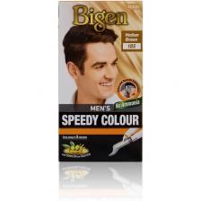 Мужская краска Speedy Color, легкое и быстрое нанесение, без аммиака, с аппликатором-расческой 105, средне-коричневый Bigen Мужская краска Speedy Color, легкое и быстрое нанесение, без аммиака, с аппликатором-расческой 105, средне-коричневый Bigen