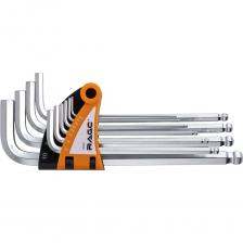 Набор шестигранных ключей со сферической головкой 10 шт RAGEНабор угловых шестигранных ключей предназначен для работы с крепежом, который имеет шлицы НЕХ. Выполнены из прочной хром-ванадиевой стали, благодаря чему ключи устойчивы к износу и деформации. Удобная Г-образная форма позволяет использовать ключ с применением рычага. Данные ключи имеют преимущества, а именно - сферическую головку, благодаря которой возможно закручивать и откручивать крепеж под углом до 25 градусов. Размеры от 1.5 до 10 мм покрывают практически все потребности, поэтому подойдут как для любителей, так и для профессионалов. Удобное хранение ключей в пластиковом держателе.Характеристики:Форма: Г-образнаяРазмеры ключей (мм): НЕХ1.5 (1.5х76.5), НЕХ2 (18х82), НЕХ2.5 (20.5х90.5), НЕХ3(23х100), HЕХ4 (28х113), НЕХ5 (32х126), НЕХ6 (37х143), НЕХ7 (40х154), НЕХ8 (43х164), НЕХ10 (50х181)Материал: хромованадиевая сталь (CrV)Твердость (HRC): 55-58Особенности: сферические головкиПрименение: для работы с крепежом, который имеет шлицы НЕХ Набор шестигранных ключей со сферической головкой 10 шт RAGEНабор угловых шестигранных ключей предназначен для работы с крепежом, который имеет шлицы НЕХ. Выполнены из прочной хром-ванадиевой стали, благодаря чему ключи устойчивы к износу и деформации. Удобная Г-образная форма позволяет использовать ключ с применением рычага. Данные ключи имеют преимущества, а именно - сферическую головку, благодаря которой возможно закручивать и откручивать крепеж под углом до 25 градусов. Размеры от 1.5 до 10 мм покрывают практически все потребности, поэтому подойдут как для любителей, так и для профессионалов. Удобное хранение ключей в пластиковом держателе.Характеристики:Форма: Г-образнаяРазмеры ключей (мм): НЕХ1.5 (1.5х76.5), НЕХ2 (18х82), НЕХ2.5 (20.5х90.5), НЕХ3(23х100), HЕХ4 (28х113), НЕХ5 (32х126), НЕХ6 (37х143), НЕХ7 (40х154), НЕХ8 (43х164), НЕХ10 (50х181)Материал: хромованадиевая сталь (CrV)Твердость (HRC): 55-58Особенности: сферические головкиПрименение: для работы с крепежом, который имеет шлицы НЕХ