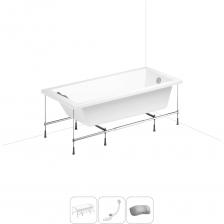 СОВЕРШЕНСТВО И ПРАКТИЧНОСТЬ В КАЖДОЙ ДЕТАЛИ Прямоугольная акриловая ванна Element производится в размере 170 см по длине и имеет увеличенную ширину – 80 см, что вместе с расширением чаши за счет тонких бортиков позволяет комфортно принимать ванну или душ людям высокого роста и разного телосложения. Удобная пологая спинка ванны позволяет расположиться максимально комфортно и поддерживать спину во время принятия водных процедур в естественном и удобном положении. За счет минималистичных бортиков увеличивается полезный объем чаши, а по периметру ванны можно с легкостью разместить часто используемые предметы гигиены. АКРИЛОВОЕ СТЕКЛО И ЭКОЛОГИЧЕСКИ ЧИСТЫЕ МАТЕРИАЛЫ Технология изготовления акриловых ванн Lavinia Boho основана на использовании высокопрочного 4 мм цельного листа полиметилметакрилата (ПММА), который изготавливают на абсолютно ровной зеркальной поверхности и нагревают до температуры 170 °С. Далее эластичный лист помещают в вакуум-формовочное оборудование и под большим давлением заполняют матрицу будущей ванны: без образования пузырьков, пустот, искривлений или трещин. Для придания ударной вязкости и максимальной прочности конструкции по всему основанию купели закладывается усиленная плита ДСтП, а внешняя сторона ванны покрывается смесью полимера с отвердителем и ровингом. После отверждения при температуре 80-90 °С в ванне высверливают отверстия для слива-перелива. Каждое изделие проходит многоступенчатую проверку качества на геометрию и надежность. ВИДИМЫЕ ПРЕИМУЩЕСТВА ВАНН ИЗ 100% ЛИТЬЕВОГО АКРИЛА Ванны изготовлены из однородного литьевого акрила и не подвержены истиранию, выцветанию и воздействию ультрафиолета, что позволяет сохранять равномерный глянцевый блеск на протяжении всего срока службы. Потрясающая гладкая поверхность с прочными стенками демонстрирует высокую стойкость к царапинам, жесткой воде и не боится чистящих химических средств. Благодаря отсутствию швов за изделием легко ухаживать: поверхность достаточно протереть влажной тканью с мягким моющим средством, затем смыть теплой водой. При наполнении ванны горячей водой она отлично сохраняет форму и не деформируется, стабильно выдерживает нагрузку до 500 кг. ПРОЧНЫЙ КАРКАС ИЗ СТАЛИ Ванна монтируется на усиленный стальной каркас с повышенной стойкостью к коррозии и повреждениям. Для максимальной устойчивости чаша стабилизируется креплениями к стене. Конструкция надежно фиксирует ванну и равномерно распределяет динамическую нагрузку до 500 кг. Регулировка опор по высоте нивелирует незначительные перепады уровня пола на различных поверхностях. КОМПАКТНЫЙ СИФОН С ПОВЫШЕННОЙ ФУНКЦИОНАЛЬНОСТЬЮ Автоматический слив-перелив Useful Extras от Wellsee с донным клапаном click-clack и съемной накладкой на перелив изготовлен из полипропилена повышенной прочности и высокой термической устойчивости. Накладка на перелив и крышка донного клапана выполнены из латуни и не подвержены коррозии. Благодаря системе click-clack управлять наполнением ванны или оттоком воды просто и удобно: всего лишь одно нажатие на крышку донного клапана рукой или ногой. Внутренние стенки конструкции с антибактериальным покрытием Protect’IN устойчивы к оседанию водопроводных примесей, что снижает вероятность образования засоров. Самоочищающаяся форма и изгибы сифона-автомата препятствуют скоплению грязи внутри обвязки и поддерживают высокую пропускную способность — 50 л/мин. Функция верхней очистки позволяет с легкостью устранять возможные засоры, а усовершенствованный плоский гидрозатвор служит барьером для неприятных канализационных газов и занимает минимум места под ванной. ПОДГОЛОВНИК НА САМОКЛЕЯЩЕЙСЯ ЛЕНТЕ Гелевый подголовник на ванну от Wellsee — функциональное дополнение для любителей глубокой релаксации. Благодаря волнообразной форме и высокой эластичности подушка мгновенно адаптируется к изгибам тела, равномерно распределяет нагрузку в шейно-воротниковой зоне и создает идеальные условия для отдыха. Подголовник из вспененного полиуретана с гелевой структурой гипоаллергенен и безопасен для здоровья человека. Поверхность изделия не впитывает влагу и запахи, что гарантирует высокий уровен СОВЕРШЕНСТВО И ПРАКТИЧНОСТЬ В КАЖДОЙ ДЕТАЛИ Прямоугольная акриловая ванна Element производится в размере 170 см по длине и имеет увеличенную ширину – 80 см, что вместе с расширением чаши за счет тонких бортиков позволяет комфортно принимать ванну или душ людям высокого роста и разного телосложения. Удобная пологая спинка ванны позволяет расположиться максимально комфортно и поддерживать спину во время принятия водных процедур в естественном и удобном положении. За счет минималистичных бортиков увеличивается полезный объем чаши, а по периметру ванны можно с легкостью разместить часто используемые предметы гигиены. АКРИЛОВОЕ СТЕКЛО И ЭКОЛОГИЧЕСКИ ЧИСТЫЕ МАТЕРИАЛЫ Технология изготовления акриловых ванн Lavinia Boho основана на использовании высокопрочного 4 мм цельного листа полиметилметакрилата (ПММА), который изготавливают на абсолютно ровной зеркальной поверхности и нагревают до температуры 170 °С. Далее эластичный лист помещают в вакуум-формовочное оборудование и под большим давлением заполняют матрицу будущей ванны: без образования пузырьков, пустот, искривлений или трещин. Для придания ударной вязкости и максимальной прочности конструкции по всему основанию купели закладывается усиленная плита ДСтП, а внешняя сторона ванны покрывается смесью полимера с отвердителем и ровингом. После отверждения при температуре 80-90 °С в ванне высверливают отверстия для слива-перелива. Каждое изделие проходит многоступенчатую проверку качества на геометрию и надежность. ВИДИМЫЕ ПРЕИМУЩЕСТВА ВАНН ИЗ 100% ЛИТЬЕВОГО АКРИЛА Ванны изготовлены из однородного литьевого акрила и не подвержены истиранию, выцветанию и воздействию ультрафиолета, что позволяет сохранять равномерный глянцевый блеск на протяжении всего срока службы. Потрясающая гладкая поверхность с прочными стенками демонстрирует высокую стойкость к царапинам, жесткой воде и не боится чистящих химических средств. Благодаря отсутствию швов за изделием легко ухаживать: поверхность достаточно протереть влажной тканью с мягким моющим средством, затем смыть теплой водой. При наполнении ванны горячей водой она отлично сохраняет форму и не деформируется, стабильно выдерживает нагрузку до 500 кг. ПРОЧНЫЙ КАРКАС ИЗ СТАЛИ Ванна монтируется на усиленный стальной каркас с повышенной стойкостью к коррозии и повреждениям. Для максимальной устойчивости чаша стабилизируется креплениями к стене. Конструкция надежно фиксирует ванну и равномерно распределяет динамическую нагрузку до 500 кг. Регулировка опор по высоте нивелирует незначительные перепады уровня пола на различных поверхностях. КОМПАКТНЫЙ СИФОН С ПОВЫШЕННОЙ ФУНКЦИОНАЛЬНОСТЬЮ Автоматический слив-перелив Useful Extras от Wellsee с донным клапаном click-clack и съемной накладкой на перелив изготовлен из полипропилена повышенной прочности и высокой термической устойчивости. Накладка на перелив и крышка донного клапана выполнены из латуни и не подвержены коррозии. Благодаря системе click-clack управлять наполнением ванны или оттоком воды просто и удобно: всего лишь одно нажатие на крышку донного клапана рукой или ногой. Внутренние стенки конструкции с антибактериальным покрытием Protect’IN устойчивы к оседанию водопроводных примесей, что снижает вероятность образования засоров. Самоочищающаяся форма и изгибы сифона-автомата препятствуют скоплению грязи внутри обвязки и поддерживают высокую пропускную способность — 50 л/мин. Функция верхней очистки позволяет с легкостью устранять возможные засоры, а усовершенствованный плоский гидрозатвор служит барьером для неприятных канализационных газов и занимает минимум места под ванной. ПОДГОЛОВНИК НА САМОКЛЕЯЩЕЙСЯ ЛЕНТЕ Гелевый подголовник на ванну от Wellsee — функциональное дополнение для любителей глубокой релаксации. Благодаря волнообразной форме и высокой эластичности подушка мгновенно адаптируется к изгибам тела, равномерно распределяет нагрузку в шейно-воротниковой зоне и создает идеальные условия для отдыха. Подголовник из вспененного полиуретана с гелевой структурой гипоаллергенен и безопасен для здоровья человека. Поверхность изделия не впитывает влагу и запахи, что гарантирует высокий уровен