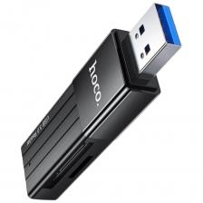 Картридер Hoco HB20 Mindful 2 в 1 USB 3.0 - TF/SD чёрный Картридер Hoco HB20 Mindful 2 в 1 USB 3.0 - TF/SD чёрный