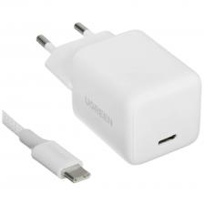 Сетевое зарядное устройство UGREEN X513 (65013) 30W USB-C GaN Fast Charger с кабелем USB-C-USB-C 1m Белый Сетевое зарядное устройство UGREEN X513 (65013) 30W USB-C GaN Fast Charger с кабелем USB-C-USB-C 1m Белый