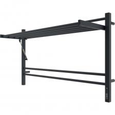 Полотенцесушитель Terminus Горизонт КС sensor quick touch П8 1000x600 ЧЕРНЫЙ МУАР 4670078543325 - новинка ассортиментной линейки Терминус. Полотенцесушитель необычной формы имеет полку, которая поднимается и фиксируется механизмом lift up, что позволит сэкономить максимум места в ванной комнате и при этом без труда высушить сразу несколько полотенец. Лазерная гравировка на изделии. Полотенцесушитель электрический с терморегулятором оснащен диммером 5-го поколения, имеет несколько уровней температурного режима. Все электрические полотенцесушители TERMINUS относятся к энергоэффективным изделиям с малым потреблением электроэнергии. Нагревательный элемент полотенцесушителя для ванной - запатентованная технология Сухой ЕвроТЭН. Обладает самой высокой степенью защиты от влаги и пыли - II класс безопасности, защитой от замерзания и перегрева, экономичным расходом электроэнергии. Полотенцесушитель Terminus Горизонт КС sensor quick touch П8 1000x600 ЧЕРНЫЙ МУАР 4670078543325 - новинка ассортиментной линейки Терминус. Полотенцесушитель необычной формы имеет полку, которая поднимается и фиксируется механизмом lift up, что позволит сэкономить максимум места в ванной комнате и при этом без труда высушить сразу несколько полотенец. Лазерная гравировка на изделии. Полотенцесушитель электрический с терморегулятором оснащен диммером 5-го поколения, имеет несколько уровней температурного режима. Все электрические полотенцесушители TERMINUS относятся к энергоэффективным изделиям с малым потреблением электроэнергии. Нагревательный элемент полотенцесушителя для ванной - запатентованная технология Сухой ЕвроТЭН. Обладает самой высокой степенью защиты от влаги и пыли - II класс безопасности, защитой от замерзания и перегрева, экономичным расходом электроэнергии.