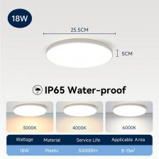 Водонепроницаемый светильник для ванной комнаты, потолочный светодиодный потолочный светильник 18 Вт, 30 Вт, 40 Вт, круглый светодиодный потолочный светильник для кухни, гостиной, туалета, 220 В Водонепроницаемый светильник для ванной комнаты, потолочный светодиодный потолочный светильник 18 Вт, 30 Вт, 40 Вт, круглый светодиодный потолочный светильник для кухни, гостиной, туалета, 220 В
