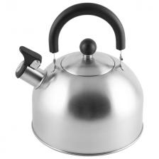 чайник MALLONY 2,5л нерж.сталь со свистком черная ручка чайник MALLONY 2,5л нерж.сталь со свистком черная ручка