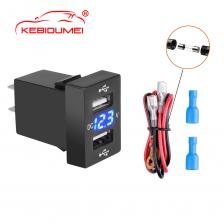 Автомобильное зарядное устройство Kebidumei с двумя USB-портами 2,1 А, 12-24 В, рекламный светодиодный USB автомобильный адаптер питания, зарядное устройство для автомобилей серии Toyota Автомобильное зарядное устройство Kebidumei с двумя USB-портами 2,1 А, 12-24 В, рекламный светодиодный USB автомобильный адаптер питания, зарядное устройство для автомобилей серии Toyota