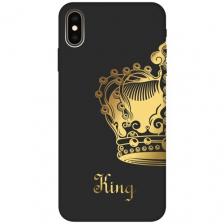 Силиконовый чехол на Apple iPhone XS Max / Эпл Айфон Икс Эс Макс с рисунком "True King" Soft Touch черный Силиконовый чехол на Apple iPhone XS Max / Эпл Айфон Икс Эс Макс с рисунком "True King" Soft Touch черный