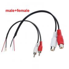 Аудиокабель RCA Штекер RCA/гнездо 2-контактный разъем для голого провода Удлинитель с открытым концом Аудио-видео Динамик Косичка Аудиокабель RCA Штекер RCA/гнездо 2-контактный разъем для голого провода Удлинитель с открытым концом Аудио-видео Динамик Косичка