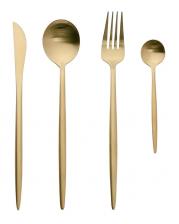 Набор столовых приборов Maison Maxx Stainless Steel Modern Flatware Set (4 предмета) золото Набор столовых приборов Maison Maxx Stainless Steel Modern Flatware Set (4 предмета) золото