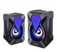 Колонки Perfeo "FLAMES", 2.0, мощность 2х3 Вт, USB, чёрн, Game Design, LED подсветка 7 цв Колонки Perfeo "FLAMES", 2.0, мощность 2х3 Вт, USB, чёрн, Game Design, LED подсветка 7 цв