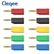 Cleqee P3012 10 шт. 2 мм банановый штекер Джек позолоченный медный Штабелируемый разъем Банановый штекер для связующего столба тестовые датчики 5 цветов Cleqee P3012 10 шт. 2 мм банановый штекер Джек позолоченный медный Штабелируемый разъем Банановый штекер для связующего столба тестовые датчики 5 цветов