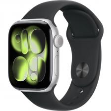 Часы Apple Watch Series 11 46mm Silver Aluminium Case With Black Sport Band M/L (Серебристый/Черный) Часы Apple Watch Series 11 46mm Silver Aluminium Case With Black Sport Band M/L (Серебристый/Черный)
