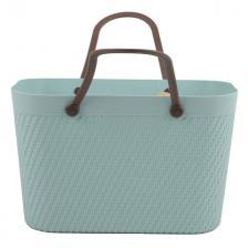 корзина-сумка TODELIA 40х19х25см 14,5л пластик, ТПР-резина голубая корзина-сумка TODELIA 40х19х25см 14,5л пластик, ТПР-резина голубая