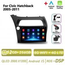 Android 15 для Honda Civic Hatchback 2006-2011 8-ядерный автомобильный радиоприемник, мультимедийный плеер, навигация, 2 Din, стерео DVD, головное устройство, динамик Android 15 для Honda Civic Hatchback 2006-2011 8-ядерный автомобильный радиоприемник, мультимедийный плеер, навигация, 2 Din, стерео DVD, головное устройство, динамик