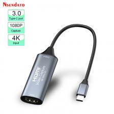 Nsendato USB C HDMI карта видеозахвата 4K 1080p Nsendato USB C HDMI карта видеозахвата 4K 1080p