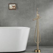 Золотой напольный смеситель для ванны Золотой напольный смеситель для ванны
