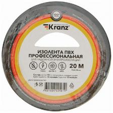 Изолента профессиональная Kranz ПВХ, 0.18х19 мм, 20 м, черная Изолента профессиональная Kranz ПВХ, 0.18х19 мм, 20 м, черная
