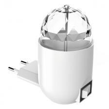 светильник-проектор светодиодный GAUSS 4Вт RGB Disco фиксированная проекция белый светильник-проектор светодиодный GAUSS 4Вт RGB Disco фиксированная проекция белый