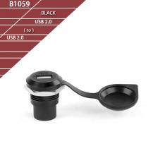 Разъём шасси R B1022 тип D, переходник Type-C "мама-мама", чёрный/серебристый Разъём шасси R B1022 тип D, переходник Type-C "мама-мама", чёрный/серебристый