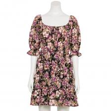 Детское платье с плиссированной юбкой Liberty Love с цветочным принтом, цвет Black Floral Детское платье с плиссированной юбкой Liberty Love с цветочным принтом, цвет Black Floral