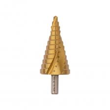 Ступенчатое сверло по стали Сверло ступенчатое по стали (6-39 мм, 12 ступеней, HSS-G M2 TIN, хвостовик 10 мм) Профоснастка № 3321 30106021 Ступенчатое сверло по стали Сверло ступенчатое по стали (6-39 мм, 12 ступеней, HSS-G M2 TIN, хвостовик 10 мм) Профоснастка № 3321 30106021