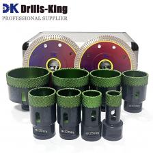 Сверла-King, алмазные коронки, набор, для мрамора, плитки Сверла-King, алмазные коронки, набор, для мрамора, плитки