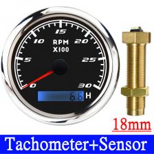 Тахометр HD, тахометр 85 мм с ЖК-дисплеем, датчик тахометра M16 M18, бензиновый дизельный двигатель, цифровой тахометр, подвесной двигатель Тахометр HD, тахометр 85 мм с ЖК-дисплеем, датчик тахометра M16 M18, бензиновый дизельный двигатель, цифровой тахометр, подвесной двигатель