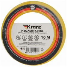 Изолента Kranz ПВХ, 0.13х15 мм, 10 м, желтая Изолента Kranz ПВХ, 0.13х15 мм, 10 м, желтая