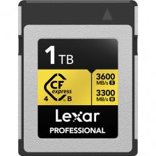 Карта памяти Lexar 1TB Professional GOLD Cfexpress B 4.0 3600/3300/3000 MB/s LCXEXP4001T-RNENG Карта памяти Lexar 1TB Professional GOLD Cfexpress B 4.0 3600/3300/3000 MB/s LCXEXP4001T-RNENG