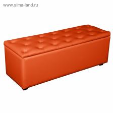 Банкетка «Монако - 2», с ящиком, 1210x420x430 мм, искусственная кожа, цвет оранжевый Банкетка «Монако - 2», с ящиком, 1210x420x430 мм, искусственная кожа, цвет оранжевый