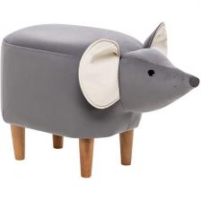 Пуф Leset Mouse COMBI (Фанера,Массив дерева,Велюр/Серый,Белый) арт.2500000190421 Пуф Leset Mouse COMBI (Фанера,Массив дерева,Велюр/Серый,Белый) арт.2500000190421