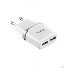 Сетевое зарядное устройство HOCO HC-47759 C12/ Сетевое ЗУ/ 2 USB/ Выход: 12W/ White Сетевое зарядное устройство HOCO HC-47759 C12/ Сетевое ЗУ/ 2 USB/ Выход: 12W/ White