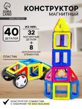 Конструктор магнитный «Магический магнит», 40 деталей Конструктор магнитный «Магический магнит», 40 деталей