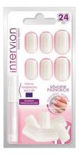 Длинные искусственные ногти молочного цвета 24 шт. Inter-vion Длинные искусственные ногти молочного цвета 24 шт. Inter-vion