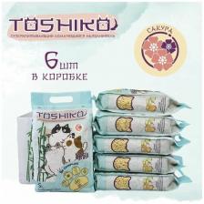 Наполнитель для кошачьего туалета комкующийся древесный Toshiko Сакура 6шт х 1.9кг Наполнитель для кошачьего туалета комкующийся древесный Toshiko Сакура 6шт х 1.9кг