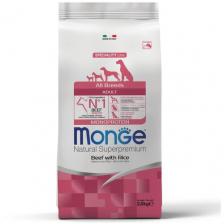 Monge Dog Monoprotein All Breeds Beef and Rice корм для собак всех пород говядина с рисом 2,5 кг Monge Dog Monoprotein All Breeds Beef and Rice корм для собак всех пород говядина с рисом 2,5 кг