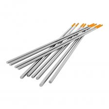 Электроды неплавящиеся вольфрамовые Svarcity WL-15 Вольфрамовые электроды золотистого цвета – это электроды с примесью 1.5% лантана. Именно лантан добавляет к устойчивой дуге сварки этим электродом повторный розжиг, поэтому вольфрамовые электроды с примесью лантана часто используются в промышленности. Также примесь лантана увеличивает рабочий ток и уменьшает износ. Применяются для работы со всеми типами сталей и сплавов на переменном и постоянном токе. Внимание, изображение товара может отличаться от реального! Верные параметры указаны в технических характеристиках товара. Электроды неплавящиеся вольфрамовые Svarcity WL-15 Вольфрамовые электроды золотистого цвета – это электроды с примесью 1.5% лантана. Именно лантан добавляет к устойчивой дуге сварки этим электродом повторный розжиг, поэтому вольфрамовые электроды с примесью лантана часто используются в промышленности. Также примесь лантана увеличивает рабочий ток и уменьшает износ. Применяются для работы со всеми типами сталей и сплавов на переменном и постоянном токе. Внимание, изображение товара может отличаться от реального! Верные параметры указаны в технических характеристиках товара.