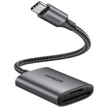 Картридер Ugreen USB-C 3.1 для карт памяти TF/SD, серый (80888) Картридер Ugreen USB-C 3.1 для карт памяти TF/SD, серый (80888)